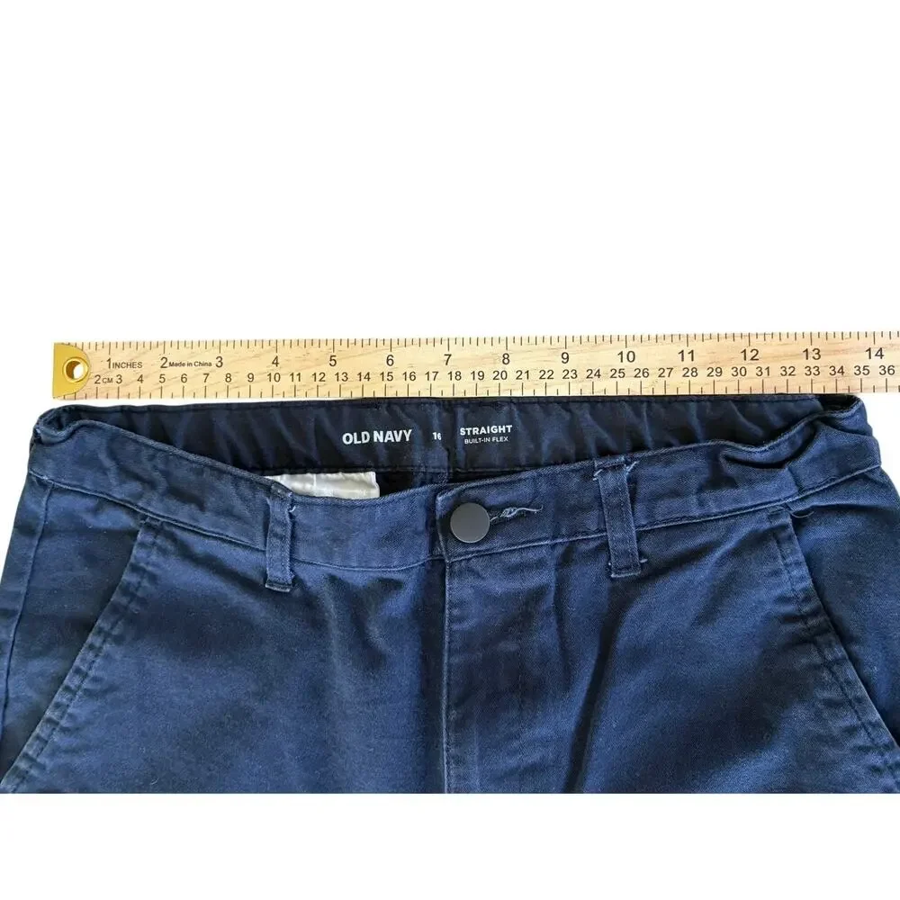 Old Navy Uniform Plain Front Chino Pant in Navy Blue Youth/Boys Size 16